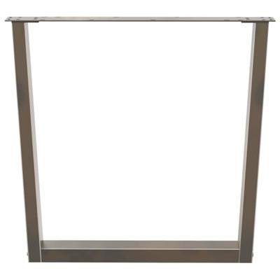 Eettafelpoten 3 st V-vormig 80x(72-73,3) cm staal naturel