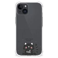 iPhone 15 Stevig | Bumper Hoesje | Cat Good Day - thumbnail