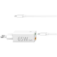 Hama Universele USB-C-notebook-netadapter, GaN, Power Delivery (PD), 5-20V/65W Oplader Wit - thumbnail