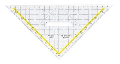Aristo AR-1650/2 Tekendriehoek 22,5 Cm Met Greep