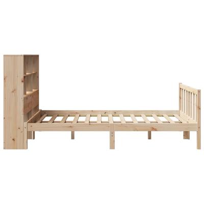 Bed met boekenkast zonder matras massief grenenhout 120x190 cm
