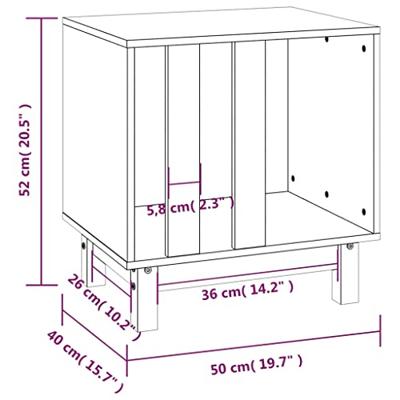 VidaXL Hondenhok 50x40x52 cm massief grenenhout honingbruin