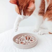 District 70 Bamboo slowfeeder donkergrijs voor de kat Per stuk - thumbnail