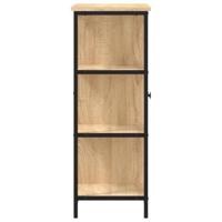 Dressoir 70x30x80 cm bewerkt hout sonoma eikenkleurig - thumbnail