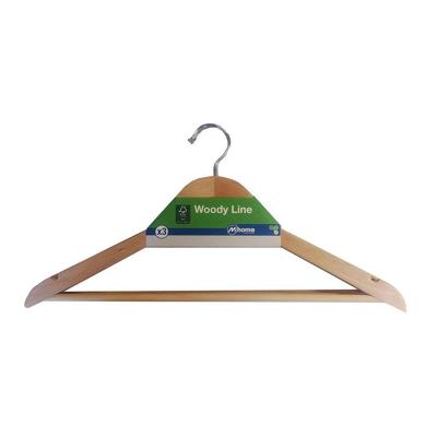 Kledinghangers Mondex Pak Ecologisch Natuurlijk Hout 3 Stuks (43 x 22,5 cm) Kledinghangers Mondex Pak Ecologisch Natuurlijk Hout 3 Stuks (43 x 22,5 cm)