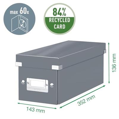Leitz CD-box 30 CDs Gelamineerd karton Zwart 1 stuk(s) (b x h x d) 143 x 136 x 352 mm 6041-00-95