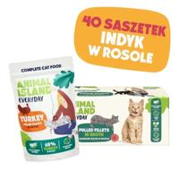 ANIMAL ISLAND Turkey in broth - nat kattenvoer - 40x85g - thumbnail