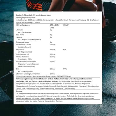 Alpha Male 20servings Lemon Lime