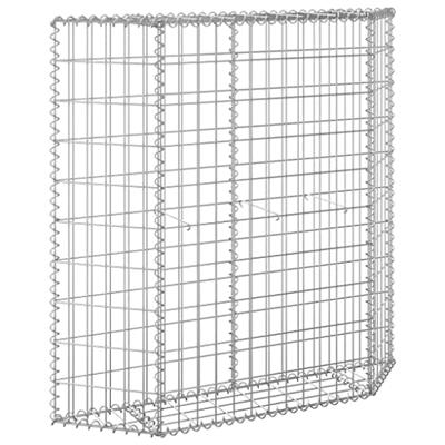 VidaXL Gabion plantenbak trapezium 100x20x100 cm gegalvaniseerd staal