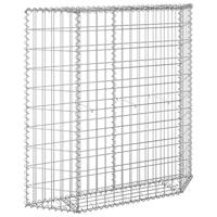 VidaXL Gabion plantenbak trapezium 100x20x100 cm gegalvaniseerd staal - thumbnail