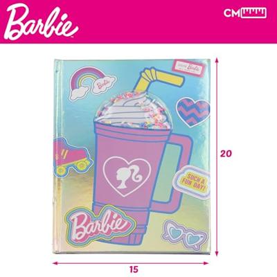 Dagboek met Accessoires Barbie 15 x 1 x 20 cm Multicolour