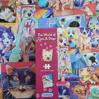 Gibsons Gibson puzzel wereld van katten en honden - thumbnail