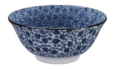 Blauw/Witte Keramische Kom - Mixed Bowls - 500ml - 15x7cm