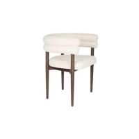 Dutchbone Eetkamerstoel 'Sela' Geweven stof, kleur Off White - thumbnail