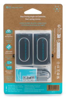 Paleblue Oplaadbare D batterij (mono) Li-ion 7400 1.5 V 2 stuk(s)