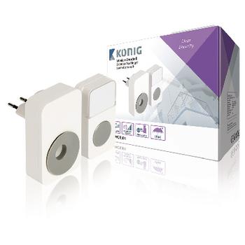 Witte draadloze deurbel met 36 melodieën, 150m bereik en 85dB...