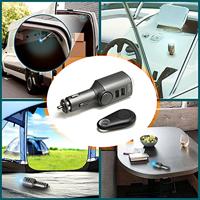 Technaxx TX-100 Auto-alarmsysteem Afstandsbediening, Binnenbewaking 12 V, 24 V Zwart - thumbnail