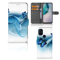 OnePlus Nord N10 Telefoonhoesje met Pasjes Vlinders - thumbnail