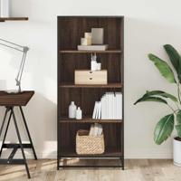 Boekenkast 60x35x139 cm bewerkt hout bruin eikenkleurig - thumbnail