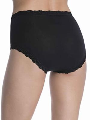 3-pack dames Taille slips - Kanten modal dames onderbroek - Katoenen kruisje