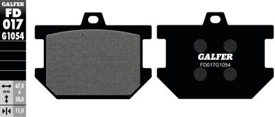 GALFER remblokken "fd017" brake pad fd017 g1054 organic