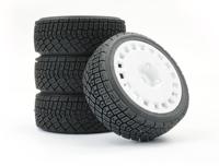 Fastrax 1/10 rally banden op velgen - Wit - thumbnail