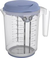 Rotho Fresh Mixbeker met Spatdeksel 1,5L Horizon Blauw - thumbnail