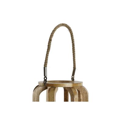 Kaarshouder Home ESPRIT Natuurlijk Kristal Mangohout