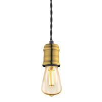 Eglo Landelijke hanglampYorth pendel zwart gevlamd goud - 32537 - thumbnail