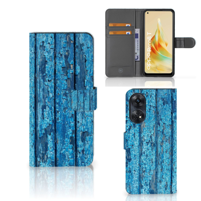 OPPO Reno8 T 4G | Book Style Case | Wood Blue