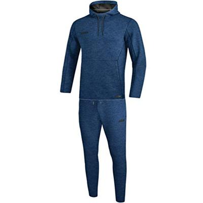 JAKO M9629D Joggingpak Met Sweaterkap Premium Basics Dames - Marine Gemeleerd - 36