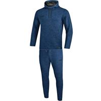 JAKO M9629D Joggingpak Met Sweaterkap Premium Basics Dames - Marine Gemeleerd - 36 - thumbnail