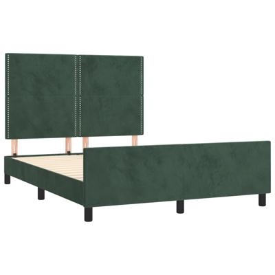 Bedframe met hoofdeinde fluweel donkergroen 180x200 cm