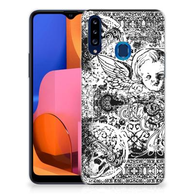 Silicone Back Case Samsung Galaxy A20s Skulls Angel