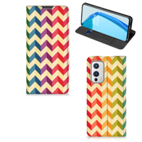 OnePlus 9 | Hoesje met Magneet | Zigzag Multi Color - thumbnail