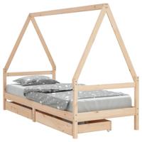 Kinderbedframe 90x200 cm massief grenenhout - thumbnail