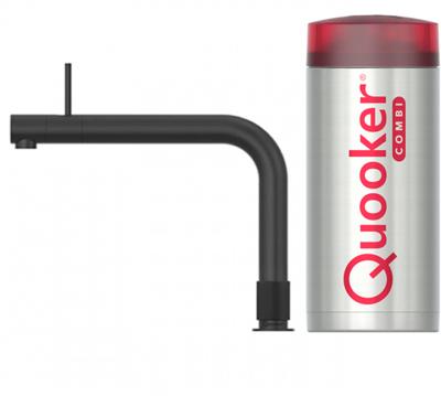 Quooker Front met COMBI boiler 3-in-1 kokendwaterkraan Zwart