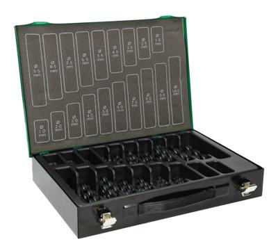 Borenset cassette 170-delig hss-r din338