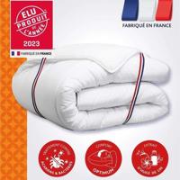 Dekbed 220x240 cm DODO CHAMPS DE LIN - Warm - 450G/m² - Dekbed voor 2 personen - Zacht en Warm - Anti-mijt Antibacterieel - Wit - thumbnail