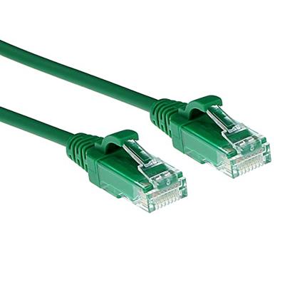 ACT Groene 10 meter LSZH U/UTP CAT6 datacenter slimline patchkabel snagless met RJ45 connectoren