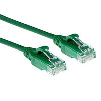 ACT Groene 10 meter LSZH U/UTP CAT6 datacenter slimline patchkabel snagless met RJ45 connectoren - thumbnail