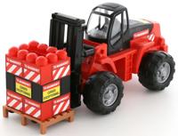 Polesie Mammoet Vorkheftruck + Bouwblokken - thumbnail