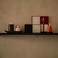 Kaars rustiek 80/110 mm zwart Spaas - Spaas - thumbnail