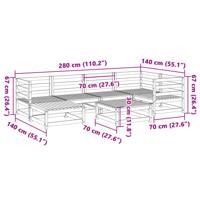 7-delige Loungeset massief grenenhout - thumbnail