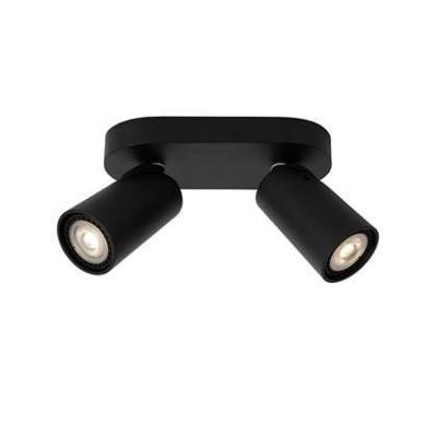 Lucide XYRUS - Plafondspot - LED Dim to warm - GU10 - 2x5W 2200K/3000K - Zwart