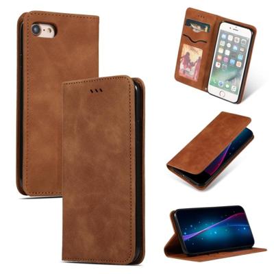 Retro huid voelen Business magnetische horizontale Flip lederen case voor iPhone 8/7 (bruin) Retro huid voelen Business magnetische horizontale Flip lederen case voor iPhone 8/7 (bruin)