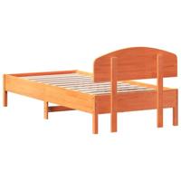 Bedframe zonder matras massief grenenhout wasbruin 100x200 cm - thumbnail