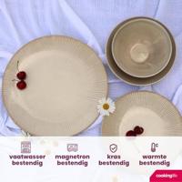 Cookinglife Diepe Borden Coastal Lines Ocean Beige ø 18 cm - 6 Stuks - thumbnail