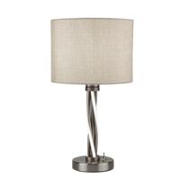 Searchlight Schemerlamp Vegas grijs met taupe EU7564SS - thumbnail