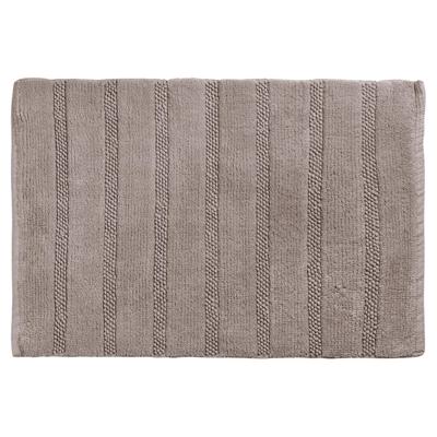 Differnz Stripes badmat geschikt voor vloerverwarming 100% katoen 45 x 75 cm taupe